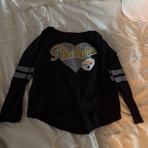 NFL Steelers Black and Gold Long Sleeve Tee